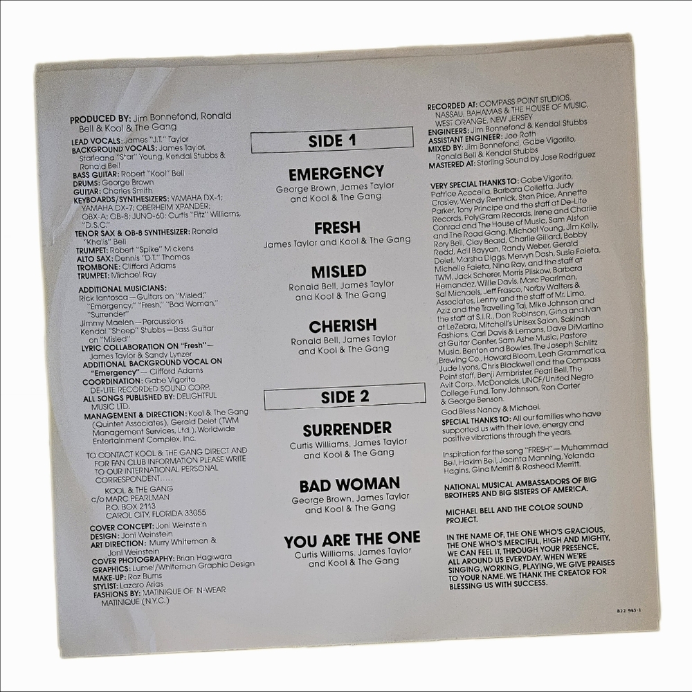 4/$30-KOOL AND THE GANG•Emergency•1984 US (#822 943-1 M-1) 53-Hauppauge Pressing - Picture 5 of 12